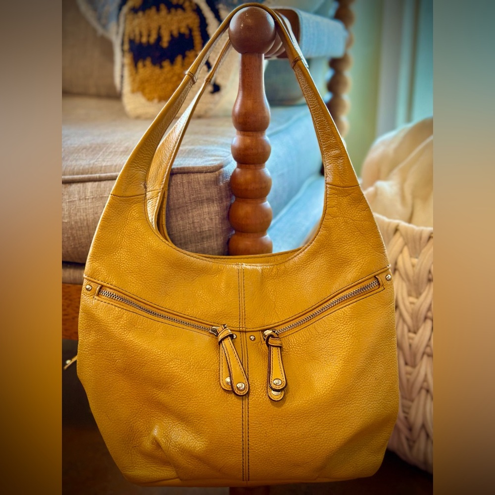 Tignanello Pebbled Leather Hobo Bag